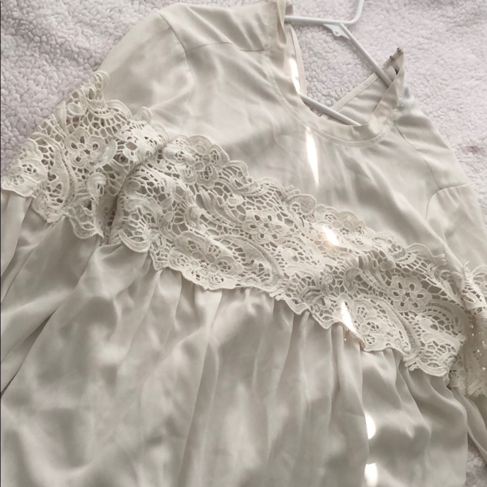 Cream colored dressy top